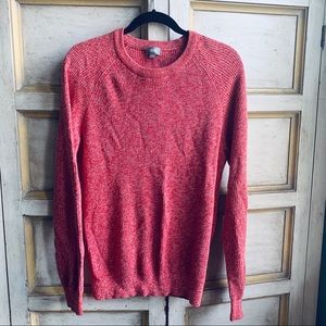 Uniqlo Red Marled Cotton Crewneck Sweater